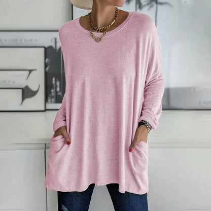 Nina - Lässiger Damenpullover mit praktischen Taschen