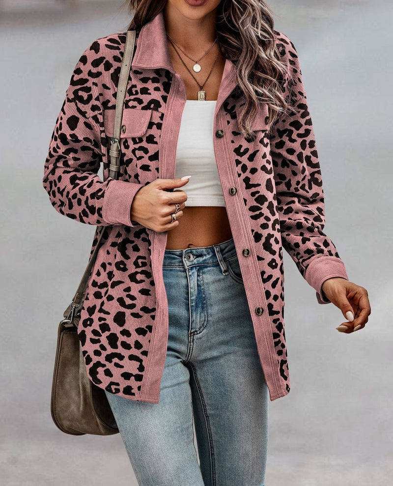 Valeria - Stylische Damenjacke mit Leopardenmuster