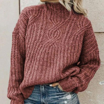 Anja - Eleganter Damenpullover mit Zopfmuster