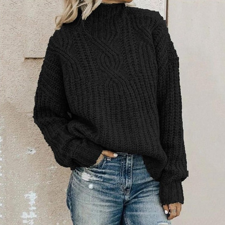 Anja - Eleganter Damenpullover mit Zopfmuster