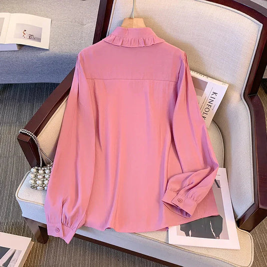 Fudus | 5-9xl Mode Designer Bluse Shirts Langärmlige Oberteile