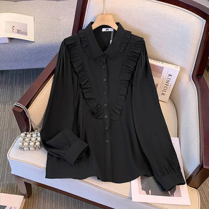 Fudus | 5-9xl Mode Designer Bluse Shirts Langärmlige Oberteile