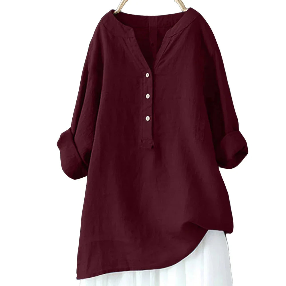 Fudus | Bluse Leinen Hemd 5xl Modedesigner Langarm-tops