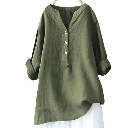 Fudus | Bluse Leinen Hemd 5xl Modedesigner Langarm-tops