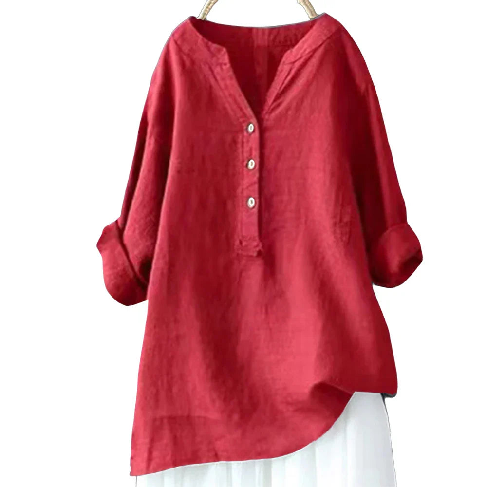 Fudus | Bluse Leinen Hemd 5xl Modedesigner Langarm-tops