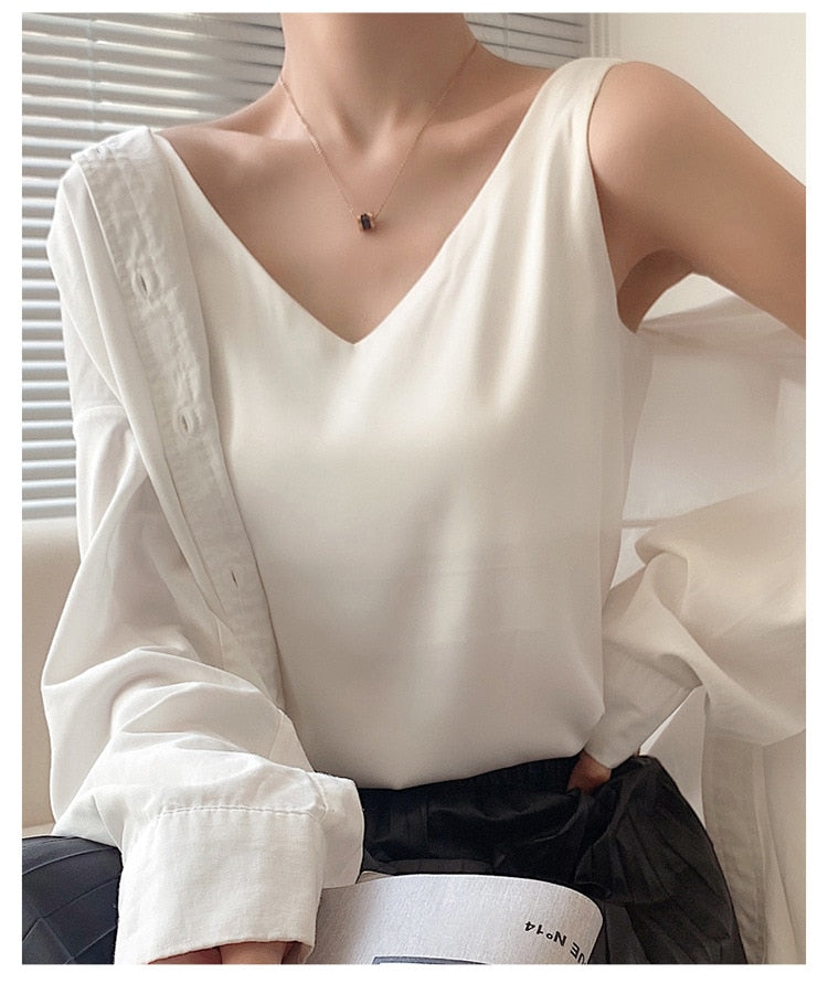 Fudus | Camisole Tops Modedesigner Satin Singlets