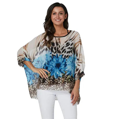 Fudus | Chiffonbluse Modedesigner 4-6xl Bedruckte T-shirts