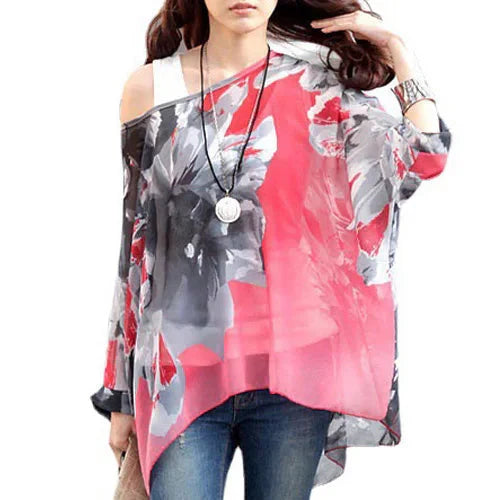 Fudus | Chiffonbluse Modedesigner 4-6xl Bedruckte T-shirts