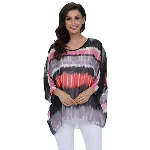Fudus | Chiffonbluse Modedesigner 4-6xl Bedruckte T-shirts