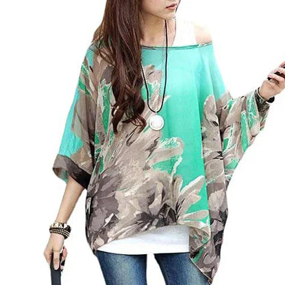 Fudus | Chiffonbluse Modedesigner 4-6xl Bedruckte T-shirts