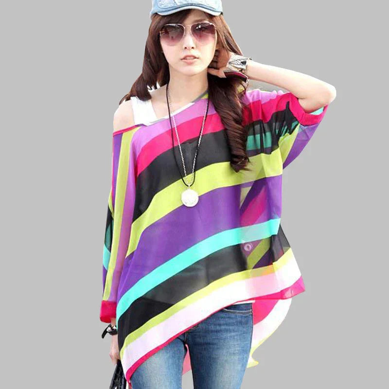 Fudus | Chiffonbluse Modedesigner 4-6xl Bedruckte T-shirts