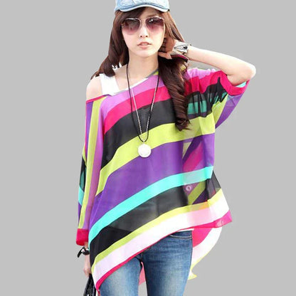 Fudus | Chiffonbluse Modedesigner 4-6xl Bedruckte T-shirts