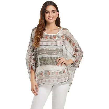 Fudus | Chiffonbluse Modedesigner 4-6xl Bedruckte T-shirts