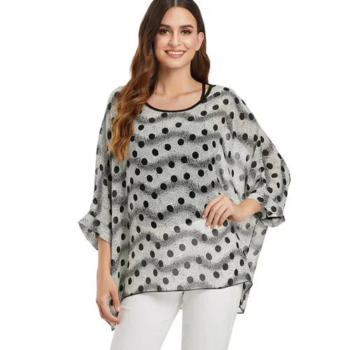 Fudus | Chiffonbluse Modedesigner 4-6xl Bedruckte T-shirts