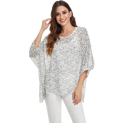 Fudus | Chiffonbluse Modedesigner 4-6xl Bedruckte T-shirts