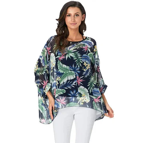 Fudus | Chiffonbluse Modedesigner 4-6xl Bedruckte T-shirts