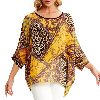 Fudus | Chiffon Bedruckte 4-6xl Bluse Modedesigner T-shirts