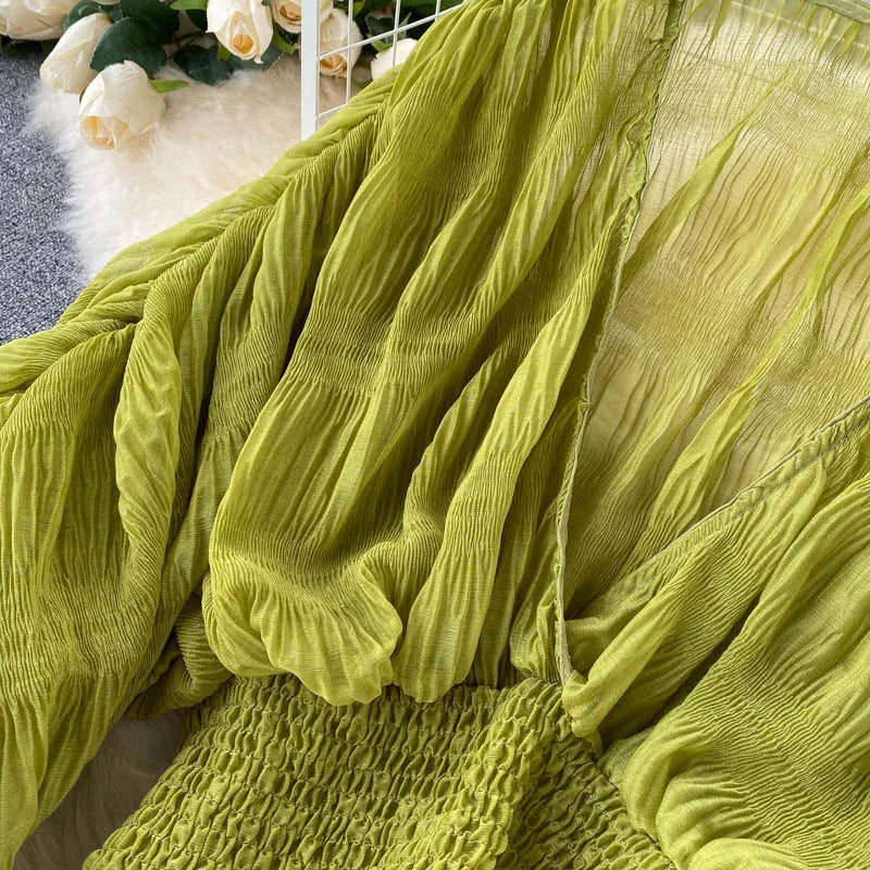Fudus | Chiffon Rüschemode Designer Blusen Super Lange Ärmel Tops