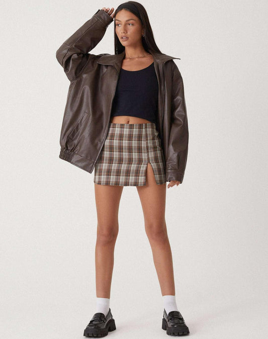 Rider | Übergroße, lockere Damen-Lederjacke