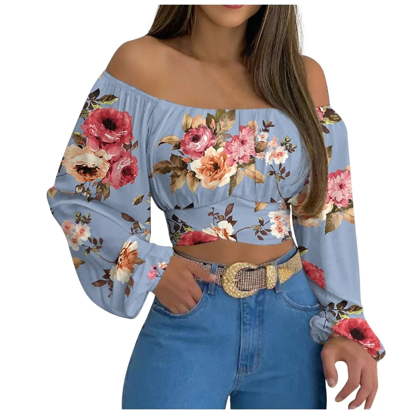 Fudus | Crop Modedesigner Laterne Langarm Tops