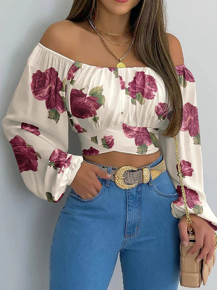 Fudus | Crop Modedesigner Laterne Langarm Tops