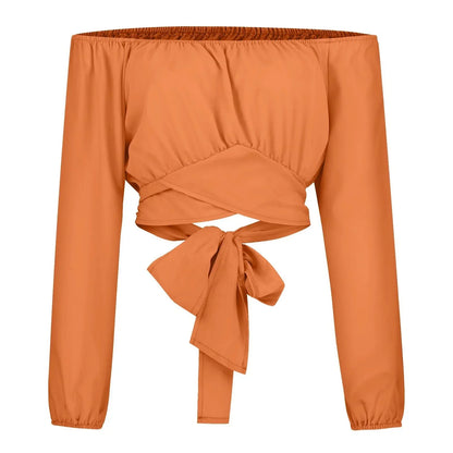 Fudus | Crop Modedesigner Laterne Langarm Tops