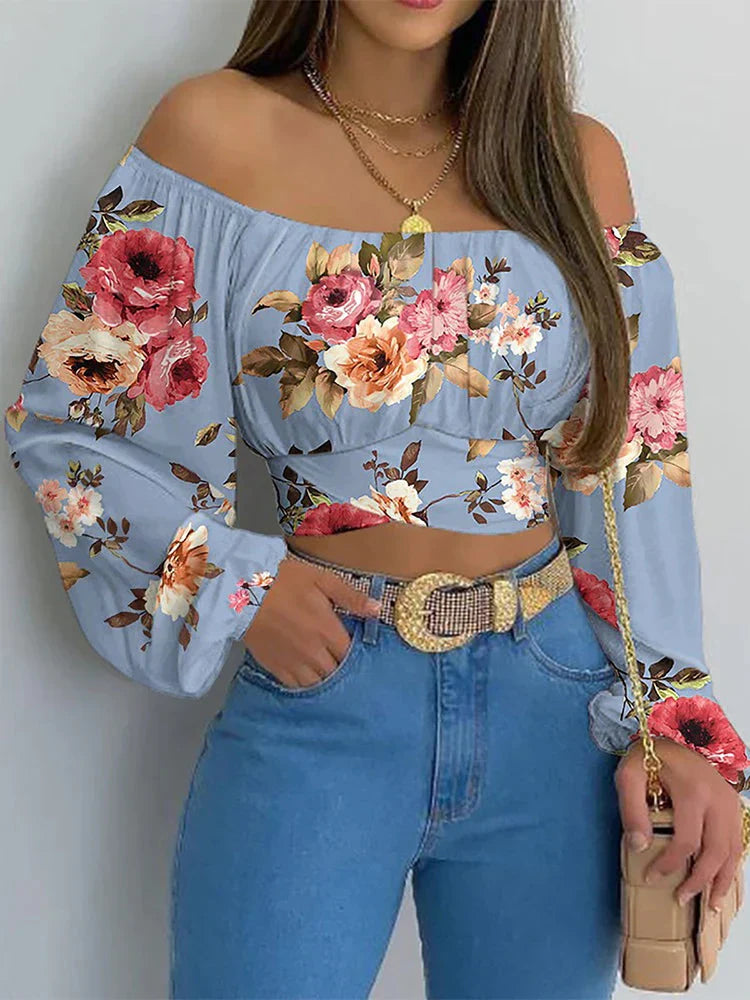 Fudus | Crop Modedesigner Laterne Langarm Tops