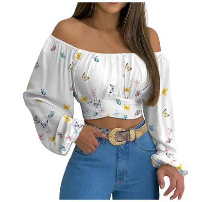 Fudus | Crop Modedesigner Laterne Langarm Tops