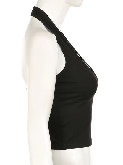 Fudus | Deep V Tops Halter Mode Designer Tanktops
