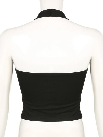 Fudus | Deep V Tops Halter Mode Designer Tanktops