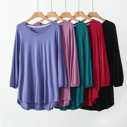Fudus | Modedesigner 1-8xl Hoch Bis Niedrig 3/4 Langarm Tops