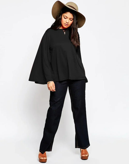 Fudus | Modedesigner 2-8xl Bluse Flare Langarm Tops