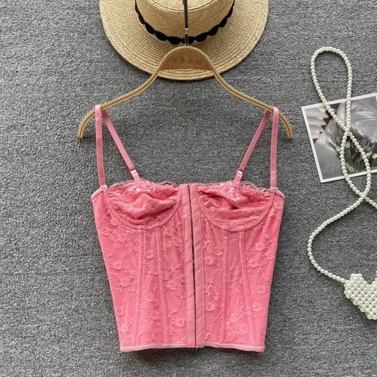 Fudus | Modedesigner Spitzen-corsagen-crop-tops-trägershirts