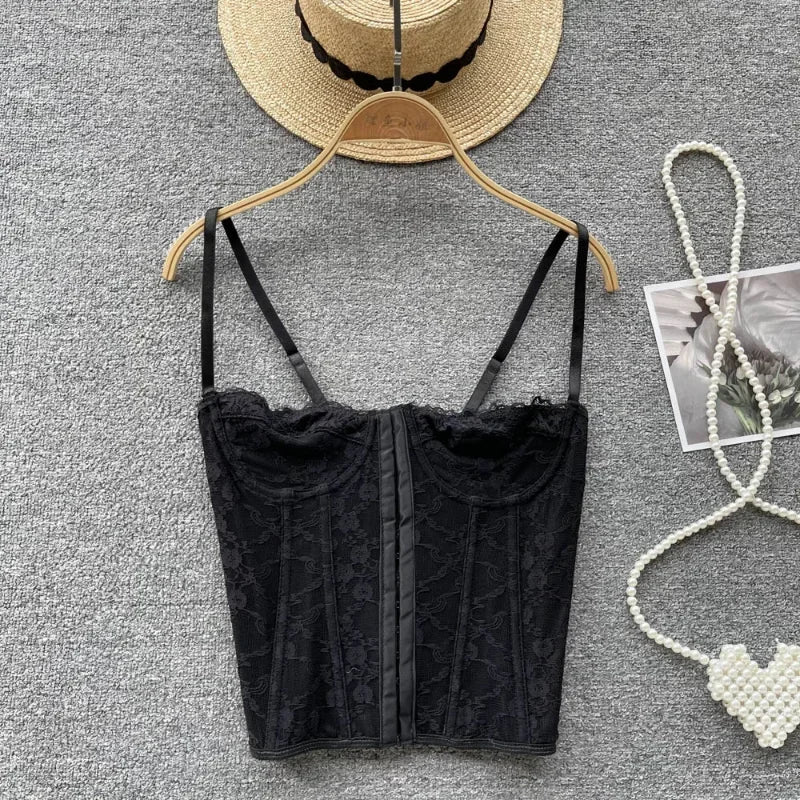 Fudus | Modedesigner Spitzen-corsagen-crop-tops-trägershirts