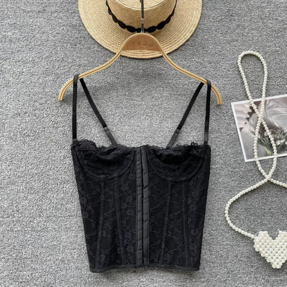 Fudus | Modedesigner Spitzen-corsagen-crop-tops-trägershirts