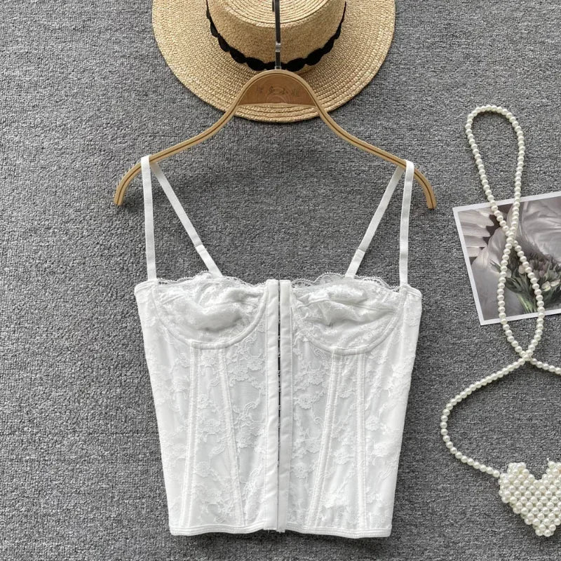 Fudus | Modedesigner Spitzen-corsagen-crop-tops-trägershirts