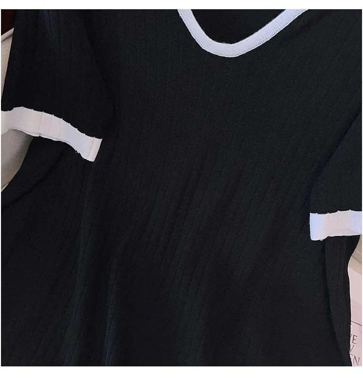 Fudus | Patchwork V-ausschnitt 5-10xl Bluse Mode Designer T-shirts