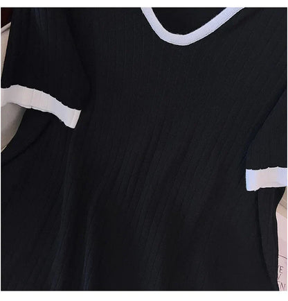 Fudus | Patchwork V-ausschnitt 5-10xl Bluse Mode Designer T-shirts