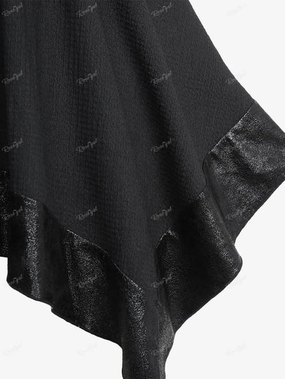 Fudus | Pu-leder-patchwork-tops Mode-designer 4xl Trägershirts