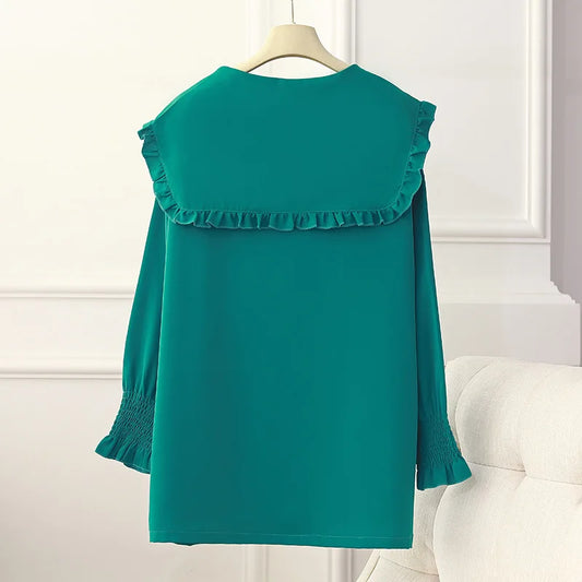 Fudus | Rüschenbesatz Mode-designer 6-10xl Langarmoberteile