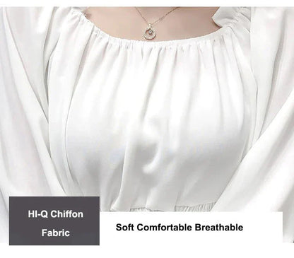 Fudus | Rüsche Trim Modedesigner Puffärmel Langarmoberteile
