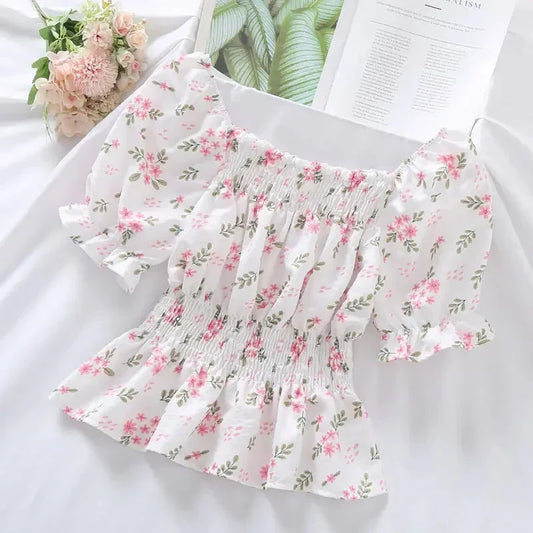 Fudus | Tops Rüsche Blumen Modedesigner Bluse T-shirts