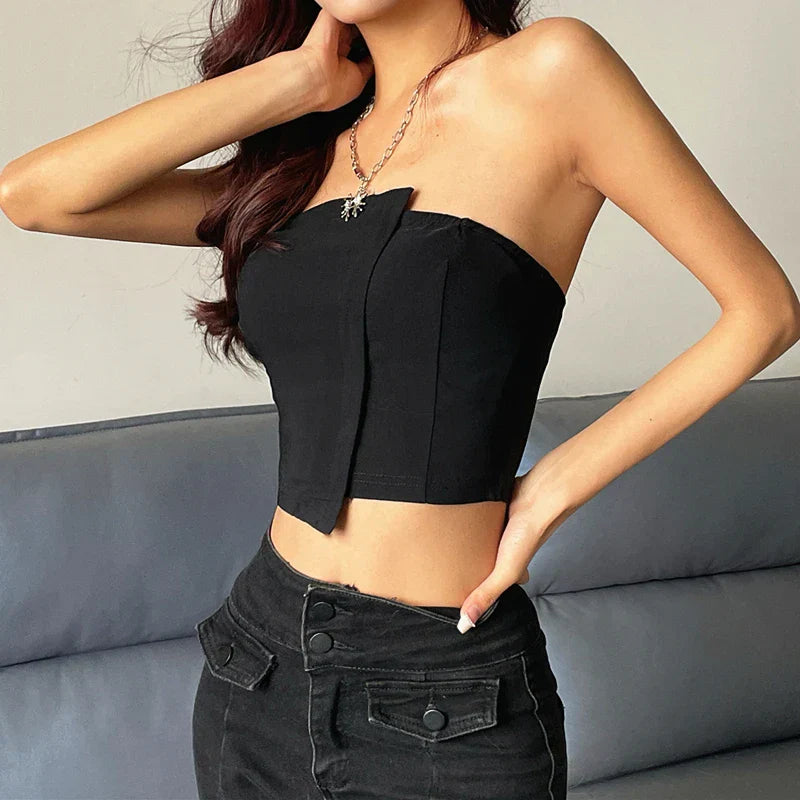 Fudus | Tube Unregelmäßige Modedesigner Trägerlose Tops Singlets