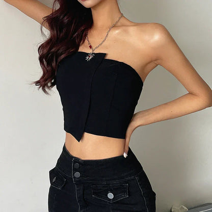 Fudus | Tube Unregelmäßige Modedesigner Trägerlose Tops Singlets