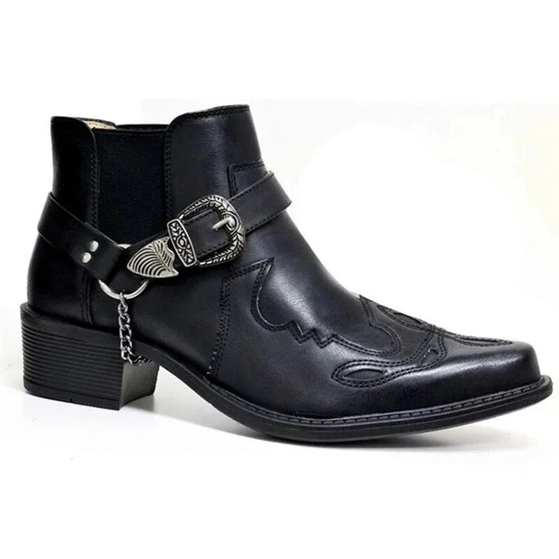 Cowboy-Motorradstiefel aus Leder für Männer - Gillis